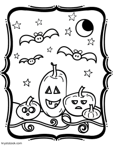 Preview of Halloween coloring page