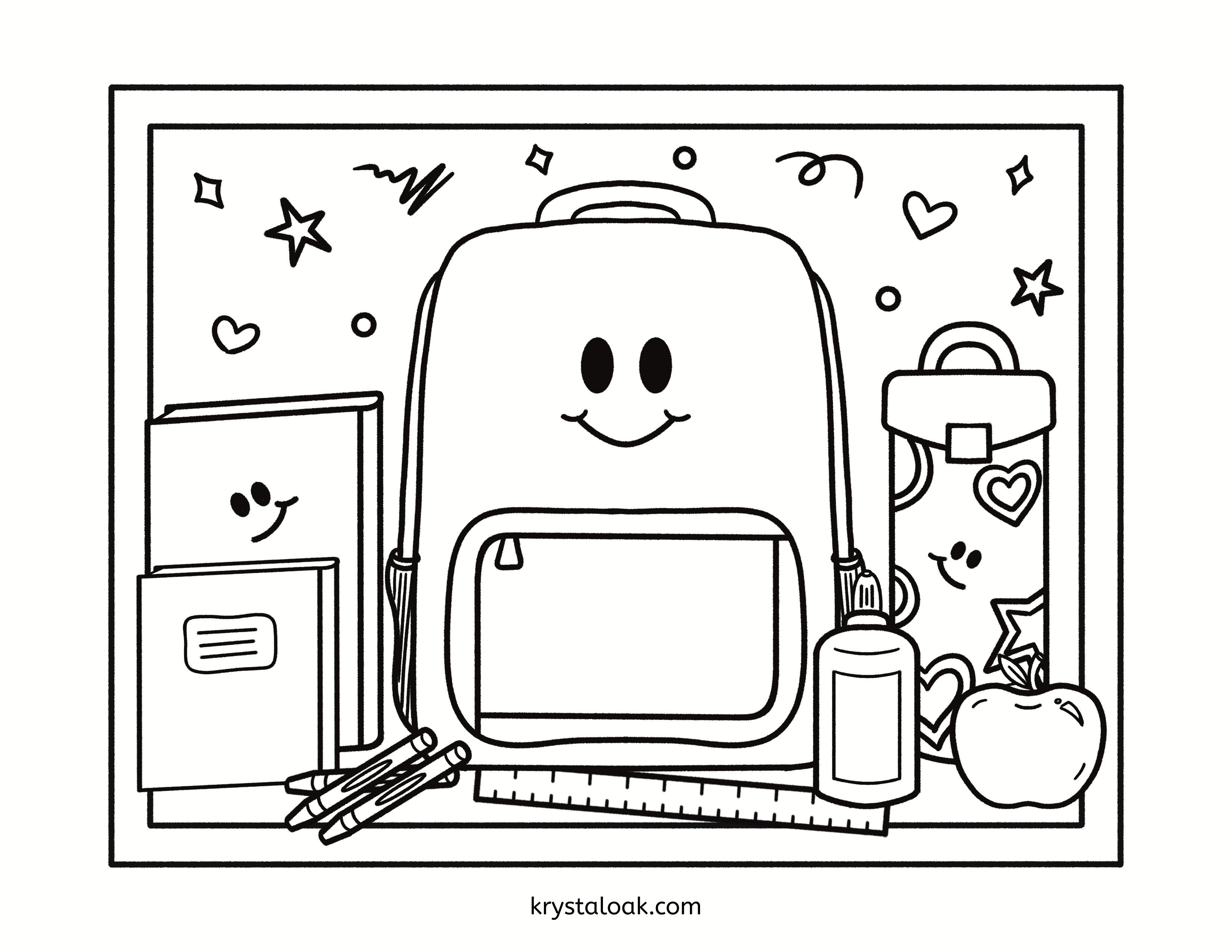 Preview of Back to School coloring page