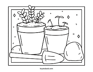 Preview of Free May Plants Coloring Page